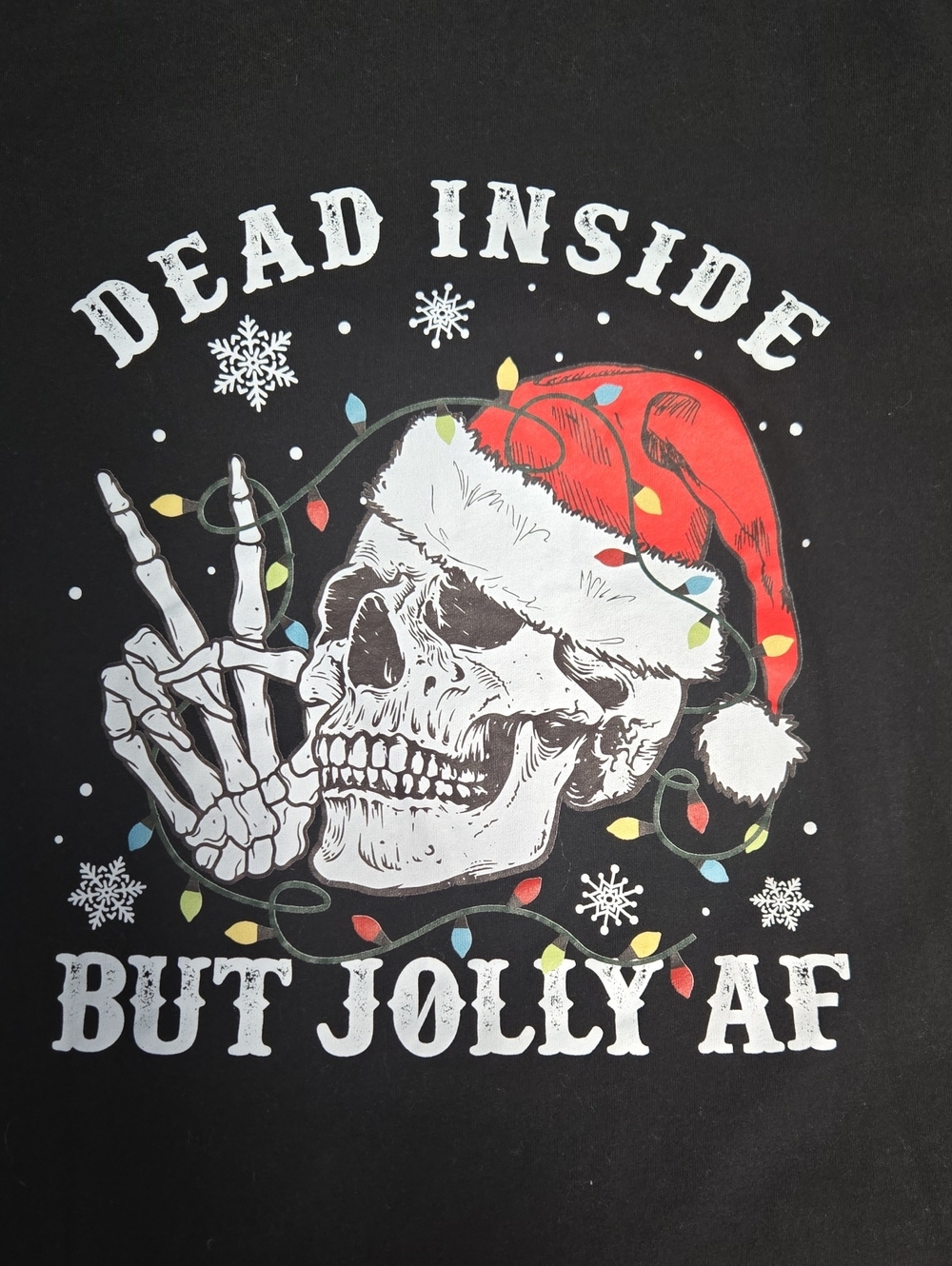 Hand Crafted Dead Inside But Jolly AF Medium Tees - Short Sleeve